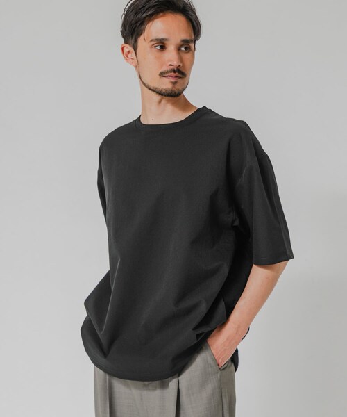 URBAN RESEARCH（アーバンリサーチ）の「『洗濯可/防シワ/撥水』COOL DOTS SHORT-SLEEVE T-SHIRTS（Tシャツ/カットソー・メンズ・BLACK/CHARCOAL/NAVY・M/L）」の6枚目の写真