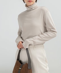 URBAN RESEARCH ROSSO WOMEN | コットンカシミヤハイネックカットソー(Tシャツ/カットソー)