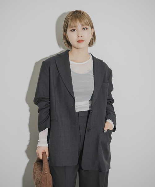 THE GOODLAND MARKET（ザグッドランドマーケット）の「cwtch　WOOL TAILOR JACKET（その他アウター・レディース・GRAY/CHARCOAL・Free）」の21枚目の写真