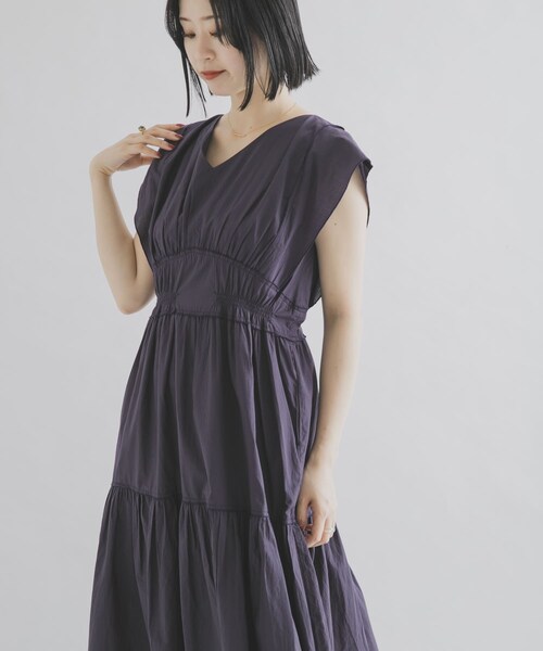 THE GOODLAND MARKET（ザグッドランドマーケット）の「FANAKA　ギャザードレス（ワンピース・レディース・NAVY/WHITE・Free）」の17枚目の写真