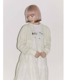 merry jenny | ショートワッフルリボンカーディガン(Tシャツ/カットソー)