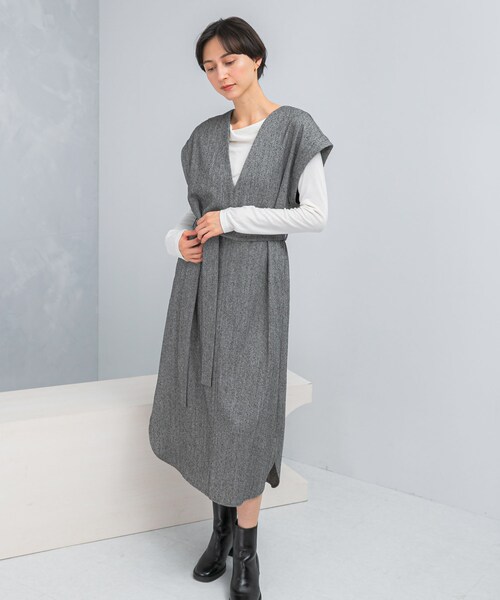 URBAN RESEARCH ROSSO（アーバンリサーチロッソ）の「ウエストマークジャンパースカート（ワンピース・レディース・OFF/GRAY/NAVY・Free）」の21枚目の写真