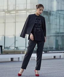 ビジネススーツセット グレージャケット・パンツ・ブラウス 楽天市場】レディーススーツ セットアップ レディース ビジネス