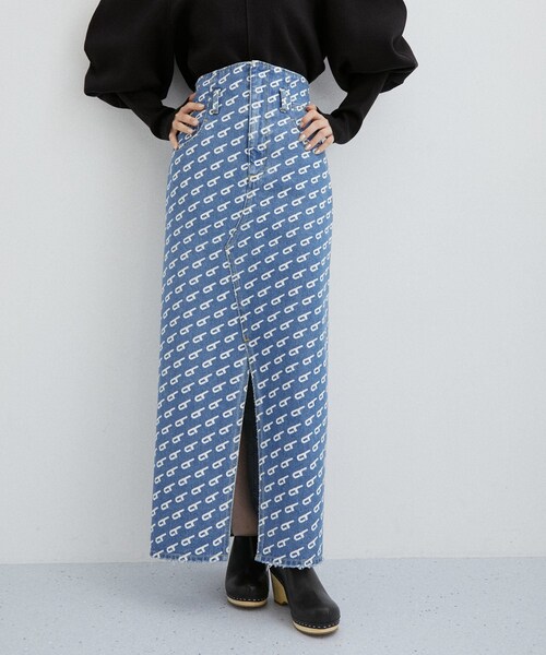 ADAM ET ROPE'(アダムエロペ)の「【サステナブル】コルセットディテールデニムスカート(デニムスカート・レディース・サックス/ターコイズ・36/38)」の11枚目の写真