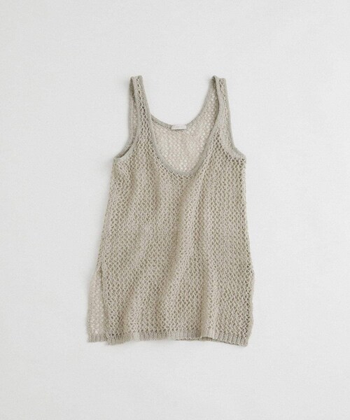 LAATO（ラート）の「tulle mesh knit tank（ニット/セーター・レディース・ミスト/インク・FREE）」の3枚目の写真