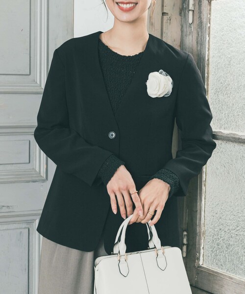 URBAN RESEARCH DOORS（アーバンリサーチドアーズ）の「ポコポコレースロングTシャツ（Tシャツ/カットソー・レディース・OFF/BLACK・Free）」の12枚目の写真