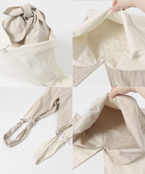 かぐれ（カグレ）の「MITTAN　大麻綿ウェザーWあずま袋 大（その他雑貨・レディース・白×生成/濃紺×黒・One）」の9枚目の写真