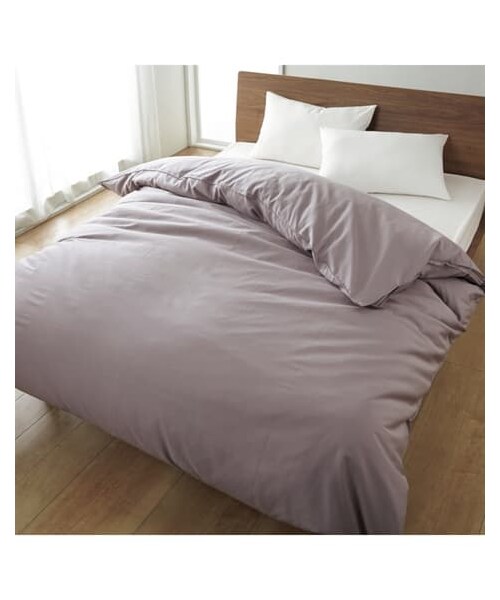 nissen（ニッセン）の「綿１００％サテン織り掛け布団カバー（寝具・メンズ・A=ピンク/B=ライラック/C=シックブルー/H=アイボリー/K=モダングレー・1=シングル/2=セミダブル/3=ダブル/4=クイーン）」の3枚目の写真