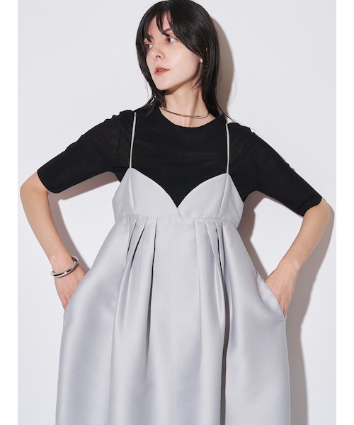 ELENDEEK（エレンディーク）の「2WAY SHEER KT（ニット/セーター・レディース・オフホワイト/ブラック/イエロー/ブラウン・F）」の6枚目の写真