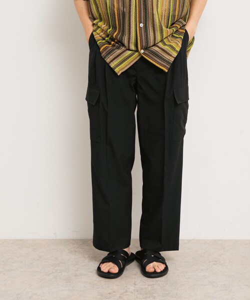 SENSE OF PLACE by URBAN RESEARCH(センスオブプレイスバイアーバンリサーチ)の「テックセンタープレスカーゴスラックス(その他パンツ・メンズ・BLACK/KHAKI・M/L)」の5枚目の写真