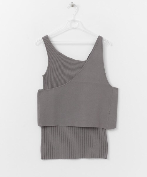 LAATO（ラート）の「LAYERED KNIT CAMISOLE（キャミソール・レディース・マーマレード/クリーム/セメント・FREE）」の7枚目の写真