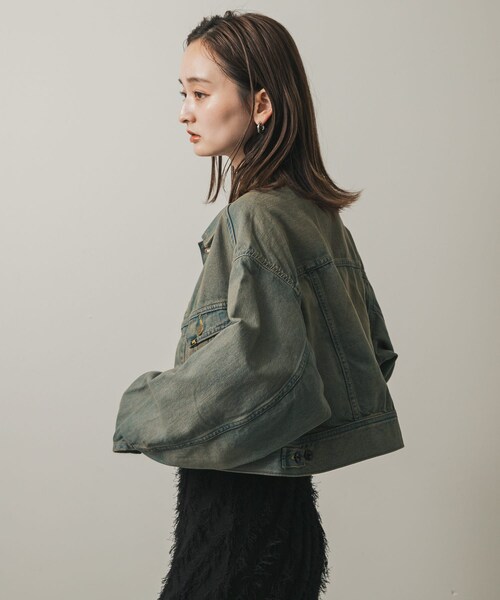 SENSE OF PLACE by URBAN RESEARCH（センスオブプレイスバイアーバンリサーチ）の「『別注』Lee101×SENSE OF PLACE　JACKET（デニムジャケット・レディース・BROWN/GREEN・FREE）」の20枚目の写真