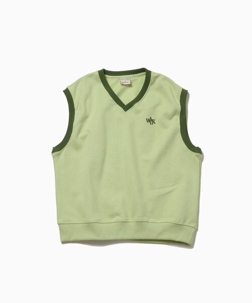 ADAM ET ROPE'(アダムエロペ)の「【WALK IN PARIS/ウォーク イン パリス】Emerald green sleeveless sweatshirt(ベスト・メンズ・ライトグリーン・L/M)」の3枚目の写真