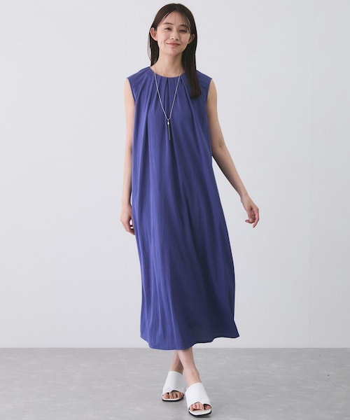 Jayro（ジャイロ）の「リネンライクカノコワンピース（ワンピース・レディース・ブラック/カーキ/ブルー系・M）」の4枚目の写真