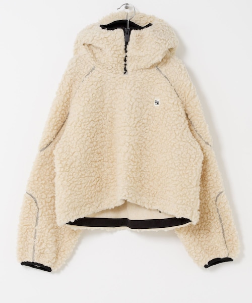 URBAN RESEARCH(アーバンリサーチ)の「Bacon W CLAIM(パーカー・レディース・BLACK/B CREAM・S)」の1枚目の写真
