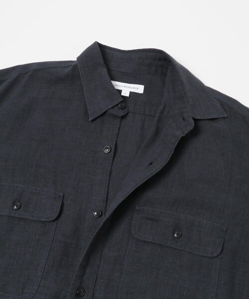 URBAN RESEARCH（アーバンリサーチ）の「SANDWASH LINEN WORK SHIRTS（シャツ/ブラウス・メンズ・WHITE/BLACK/BROWN/NAVY・M/L）」の16枚目の写真