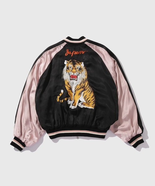 ADAM ET ROPE'（アダムエロペ）の「【DAIRIKU/ダイリク】Tiger&Hawk Big Sleeve Ska Jumper（スタジャン・メンズ・ネイビー/ピンク・L/M/S）」の12枚目の写真