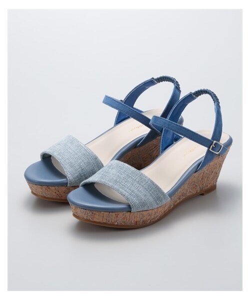 nissen（ニッセン）の「花柄レース調刺しゅうふわふわ中敷ウェッジヒールサンダル（低反発中敷）（サンダル・メンズ・黒/アイボリー/ブルーグレー・S=22.0~22.5cm/M=23.0~23.5cm/L=24.0~24.5cm/LL=25.0cm）」の10枚目の写真