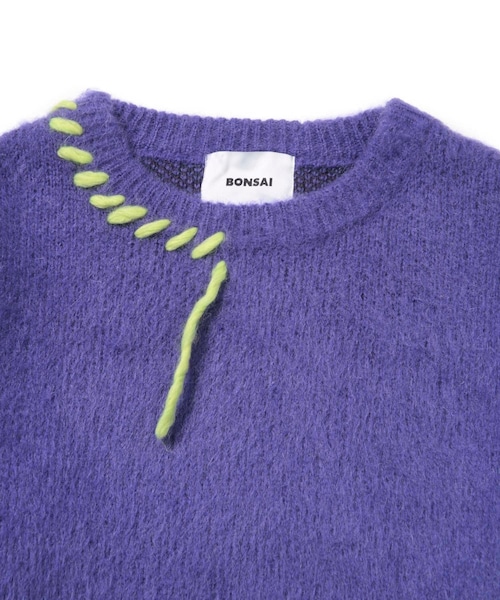 ADAM ET ROPE'（アダムエロペ）の「【BONSAI/ボンサイ】MOHAIR KNIT CREWNECK（ニット/セーター・メンズ・グレー/ブルー/パープル・M/S）」の8枚目の写真