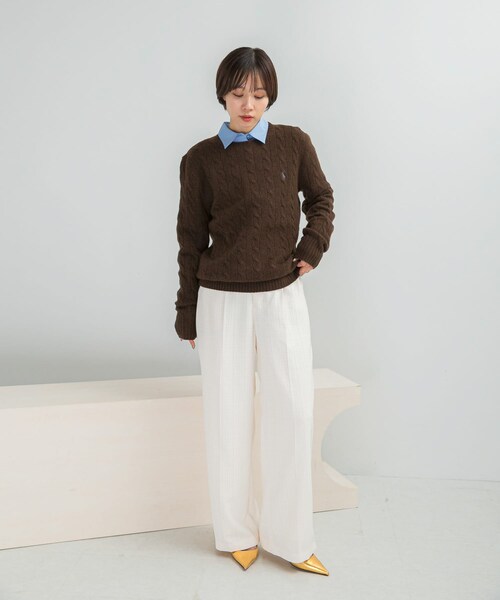 URBAN RESEARCH ROSSO（アーバンリサーチロッソ）の「POLO RALPH LAUREN　WOOL CASHMERE KNIT（ニット/セーター・レディース・NAVY/GREY/BROWN・S/M）」の15枚目の写真