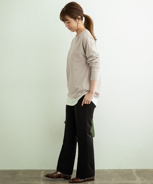 URBAN RESEARCH Sonny Label（アーバンリサーチサニーレーベル）の「センタープレスフレアパンツ（その他パンツ・レディース・オレンジ/オフ/ブラック・36/38）」の12枚目の写真