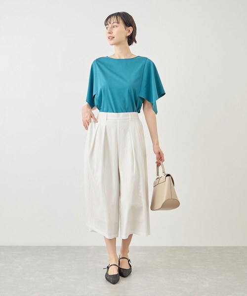 ROPE' PICNIC（ロペピクニック）の「ホワイトレーヨンナイロンガウチョパンツ（スラックス・レディース・ホワイト・L/M/S）」の6枚目の写真