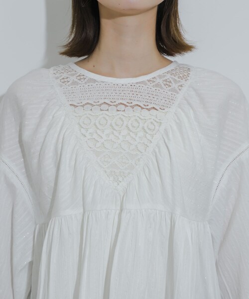 SENSE OF PLACE by URBAN RESEARCH（センスオブプレイスバイアーバンリサーチ）の「インドレースティアードチュニック（チュニック・レディース・OFF WHITE/BLUE/BLACK・one）」の14枚目の写真