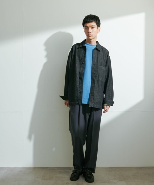 URBAN RESEARCH DOORS（アーバンリサーチドアーズ）の「デニムシャツカバーオール（カバーオール・メンズ・O.W./USED/BLACK・M/L）」の15枚目の写真