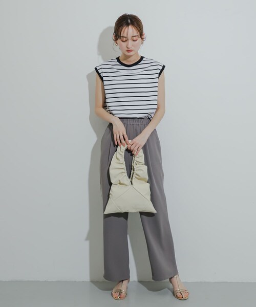 SENSE OF PLACE by URBAN RESEARCH（センスオブプレイスバイアーバンリサーチ）の「ギャザーハンドバッグ（ハンドバッグ・レディース・RED/IVORY/BLACK・one）」の8枚目の写真