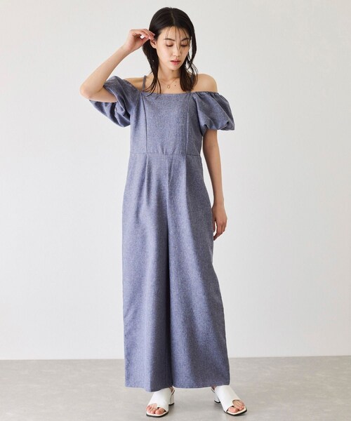 Jayro(ジャイロ)の「2WAYオフショルパフスリーブオールインワン(つなぎ/オールインワン・レディース・ブラック/チャコール/ネイビー系・M)」の11枚目の写真