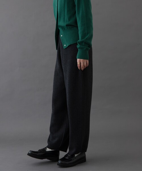 URBAN RESEARCH DOORS(アーバンリサーチドアーズ)の「FORK&SPOON コットンウールニットパンツ(その他パンツ・レディース・CHARCOAL/BROWN・1/2)」の16枚目の写真