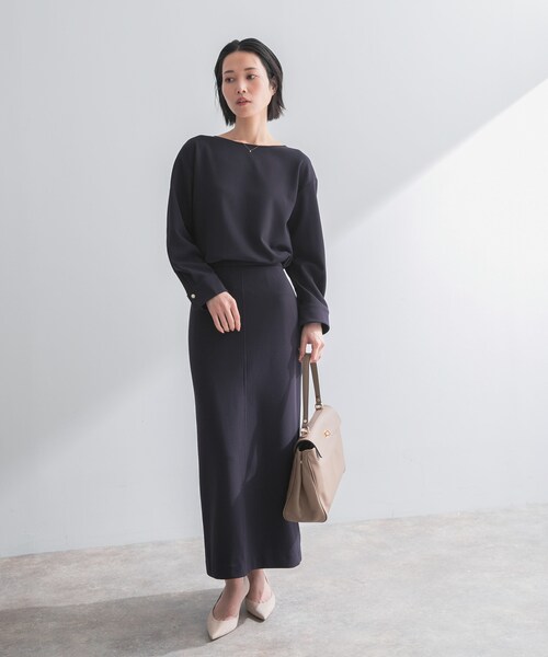 URBAN RESEARCH ROSSO（アーバンリサーチロッソ）の「ストレッチジョーゼットスカート（スカート・レディース・WHITE/GREIGE/NAVY・Free）」の21枚目の写真