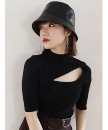 MURUA | 変形ネックタートルニット(ニット/セーター)