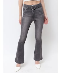 GYDA | ハイウエストBACKレースアップフレアデニムパンツ(デニムパンツ)