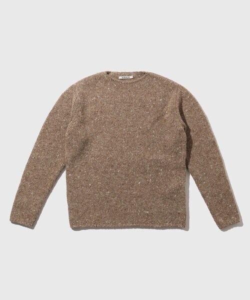 ADAM ET ROPE'(アダムエロペ)の「【AURALEE/オーラリー】LOW-GAUGE HOMESPUN TWEED KNIT P/O(ニット/セーター・メンズ・ライトグレー/ダークブラウン・3/4)」の5枚目の写真