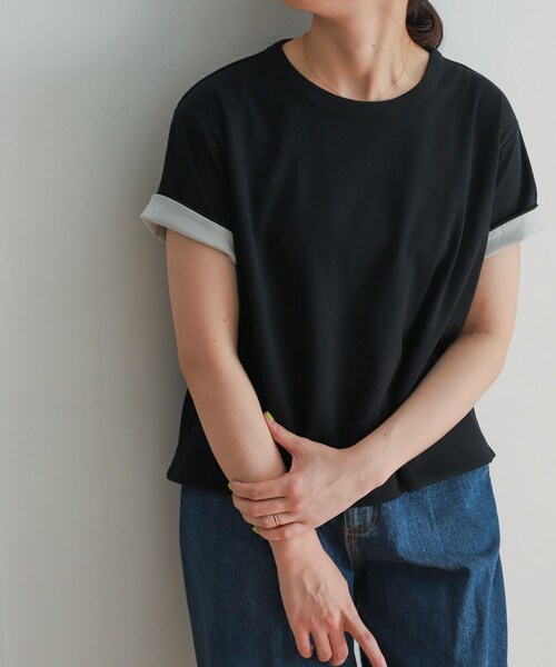 URBAN RESEARCH DOORS(アーバンリサーチドアーズ)の「mizuiro ind reversible t-shirts(Tシャツ/カットソー・レディース・blk×beige/brown×blk/gray×ppl・FREE)」の4枚目の写真