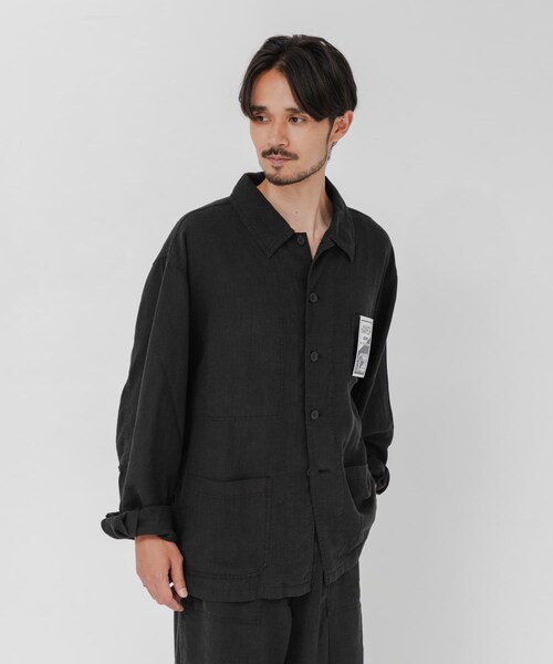 URBAN RESEARCH（アーバンリサーチ）の「『別注』LE VETEMENT ATLANTIQUE×URBAN RESEARCH　ワークジャケット（カバーオール・メンズ・D.GREEN/BLACK・M/L）」の5枚目の写真