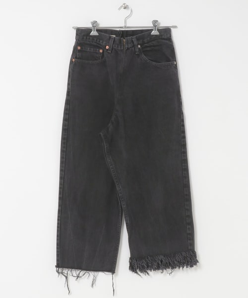 THE GOODLAND MARKET（ザグッドランドマーケット）の「fringe denim PT-BLACK（デニムパンツ・レディース・black1/black2/black3/black4/black5/black6/black7/black8/black9/black10/black11/black12/black13/black14/black15・26/28）」の12枚目の写真