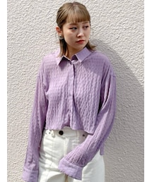 MURUA | マジョリカプリーツショートシャツ(シャツ/ブラウス)