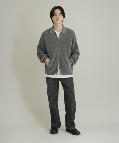 SENSE OF PLACE by URBAN RESEARCH(センスオブプレイスバイアーバンリサーチ)の「ダブルジップニットカーディガン(ニット/セーター・メンズ・GRAY/D.BLUE/RED・M/L)」の13枚目の写真