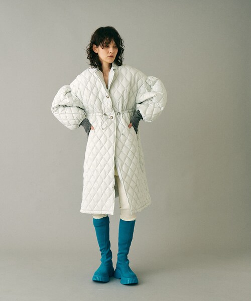 THE GOODLAND MARKET(ザグッドランドマーケット)の「『別注』KWD×ザ グッドランド マーケット GREEN DOWN QUILTING JACKET(その他アウター・レディース・BLACK/OFF WHITE・FREE)」の4枚目の写真