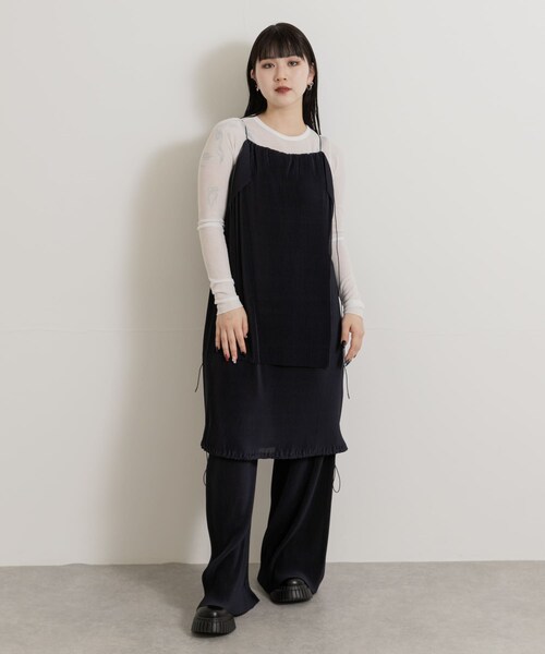 THE GOODLAND MARKET（ザグッドランドマーケット）の「Jens　UNDER HALTER PULLOVER-ONE COLOR（ワンピース・レディース・NAVY/MUSTARD・FREE）」の8枚目の写真