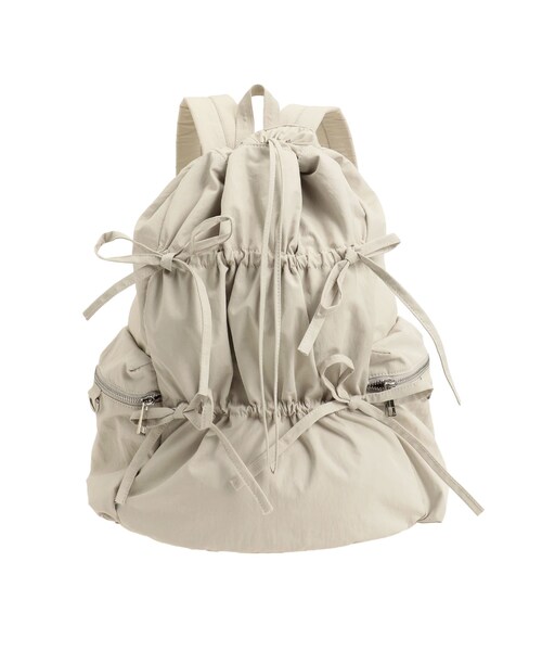 merry jenny（メリージェニー）の「gather ribbon back pack（バックパック/リュック・レディース・オフホワイト/ブラック/ピンク/ブルー/ベージュ・F）」の5枚目の写真