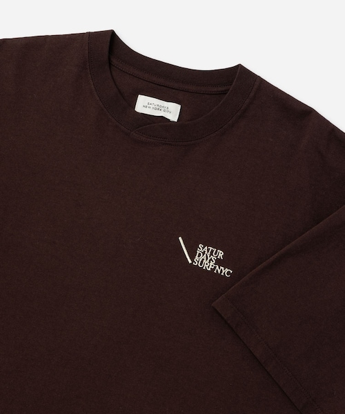 Saturdays NYC(サタデーズ ニューヨークシティ )の「Loofah Collar Relaxed SS Tee(Tシャツ/カットソー・レディース・ライトグレー/ダークブラウン/ネイビー・L/M/S/XL)」の16枚目の写真