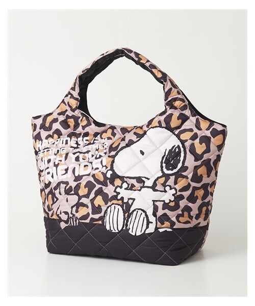 nissen（ニッセン）の「スヌーピーキルティングトートバッグ（Ａ４対応）（トートバッグ・メンズ・フラッグ/ピアノ/レオパード/フレンズ・Y）」の2枚目の写真