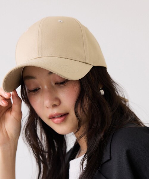 VIS(ビス)の「【定番人気】バックリボンツイルキャップ(キャップ・レディース・ブラック/キナリ/ベージュ系・F)」の5枚目の写真