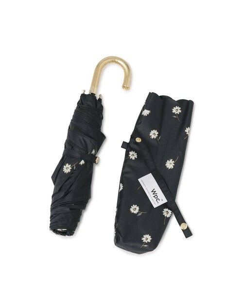 ROPE' PICNIC(ロペピクニック)の「【Wpc.】遮光ゴールドラインマーガレットmini折りたたみ傘/晴雨兼用・UVカット(折りたたみ傘・レディース・ブラック/ベージュ・F)」の12枚目の写真