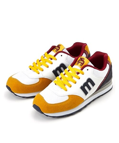 nissen（ニッセン）の「moz　コンビレースアップスニーカー（ワイズ３Ｅ）（スニーカー・メンズ・グレー×ネイビー/マスタード/ネイビー/黒/グレージュミックス/ネイビーミックス/テラコッタミックス/ラベンダー×グレー・22.5cm/23.0cm/23.5cm/24.0cm/24.5cm/【ドロップ】25.0cm）」の6枚目の写真