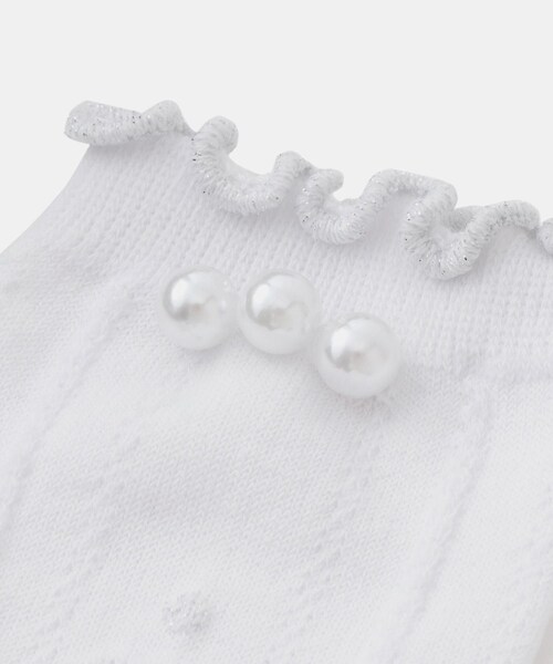 ROPE' PICNIC（ロペピクニック）の「【KIDS/キッズ】リボンケーブルショートソックス（ソックス/靴下・キッズ・ホワイト・M/S）」の20枚目の写真