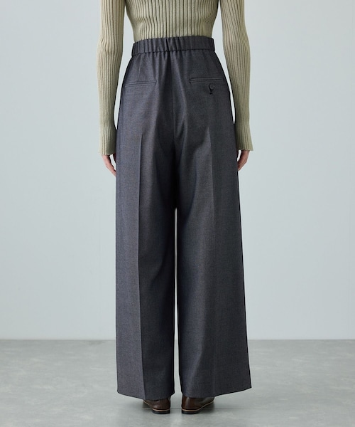 ROPE'（ロペ）の「トリアセツイル ワンタックイージーワイドパンツ(デニムライク)/イージーケア・セットアップ対応（スラックス・レディース・ブラック/ネイビー系・36/38/40）」の19枚目の写真